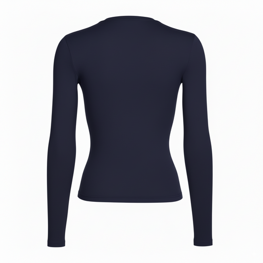 Navy Blue Essential Baby Tee Long Sleeve