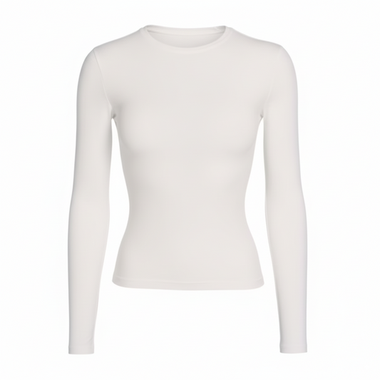 White Essential Baby Tee Long Sleeve