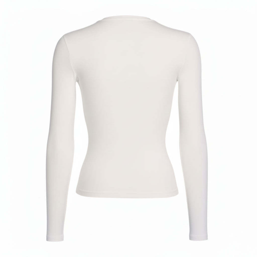 White Essential Baby Tee Long Sleeve