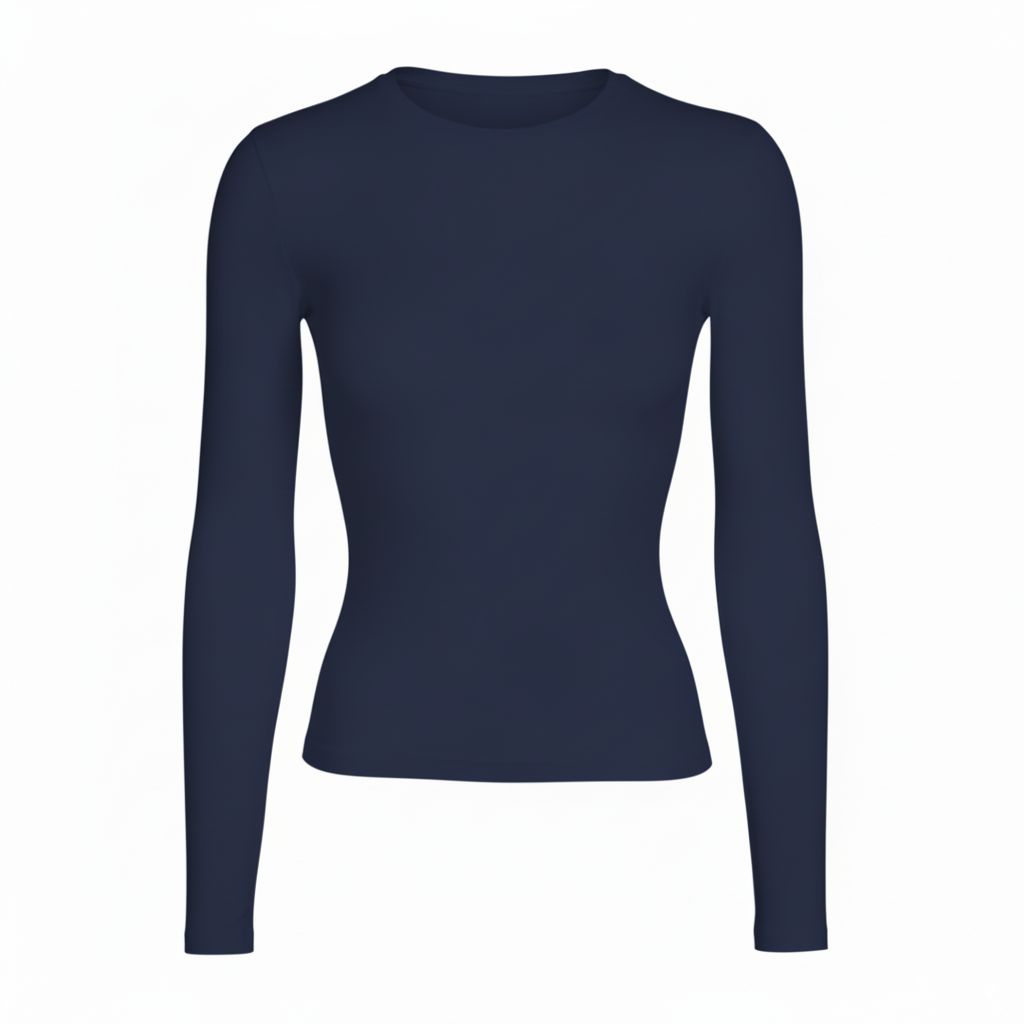 Navy Blue Essential Baby Tee Long Sleeve